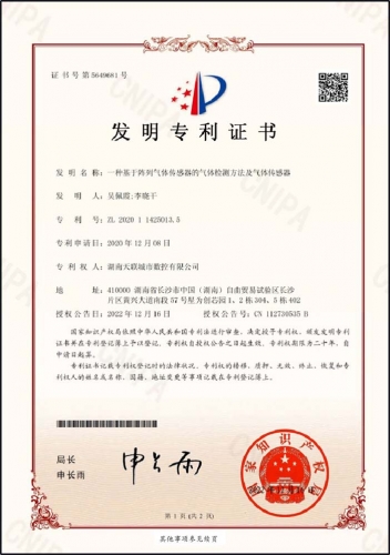 一种基于阵列气体传感器的气体检测方法及气体传感器